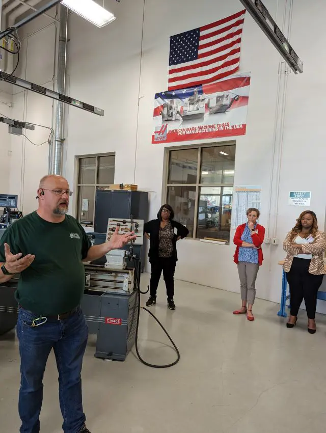 John Dahlman giving a tour at Parkland College