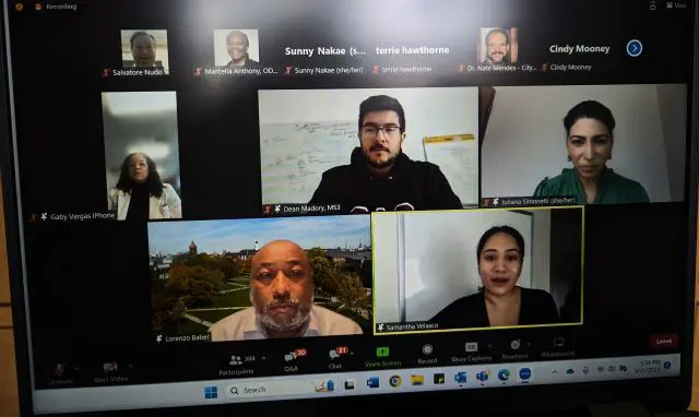 A screen shot of the September 21, 2023, “Success Stories from Community College Graduates” panel discussion