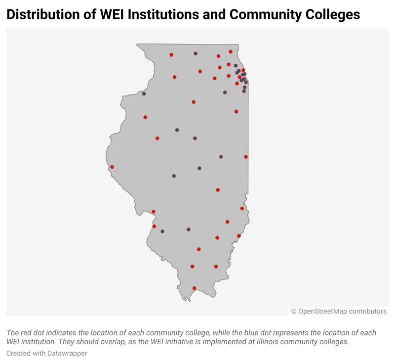 Figure 1. Distribution of WEI Institutions
