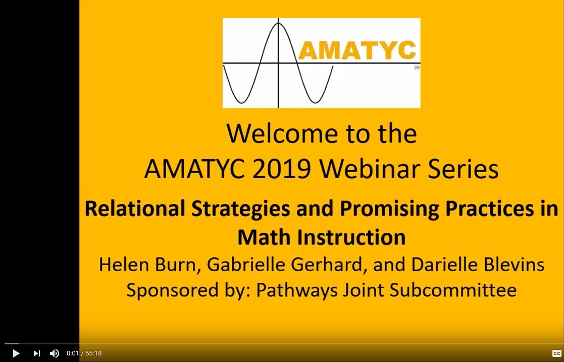 Relational Strategies and Promising Practices in Math Instruction Relational Strategies and Promising Practices in Math Instruction